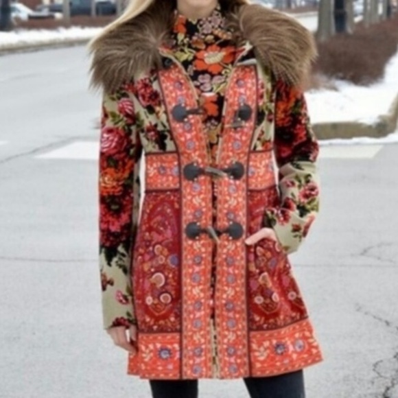 Anthropologie Karelia Tapestry Coat 0 - Picture 5 of 11
